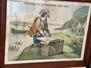 Canada Explorer SAMUEL DE CHAMPLAIN FOUNDER QUEBEC CITY ~ Antique 1908 Art Print - Picture 1 of 18