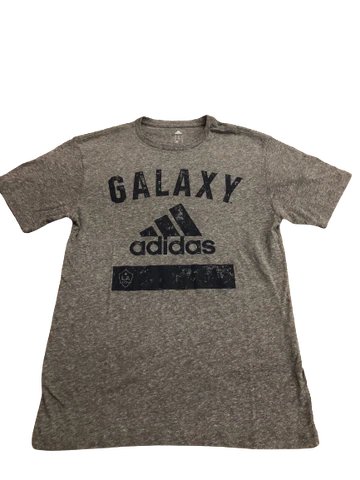 Adidas MLS L.A. Galaxy Adidas Logo Team S/S T-Shirt Gray/Navy Sz S bf0794 Cover