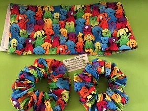 Rainbow dogs scrunchie - Picture 1 of 2