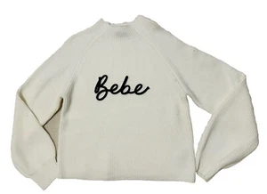 Maglione maglia girocollo donna Bebe logo L bianco - Foto 1 di 3