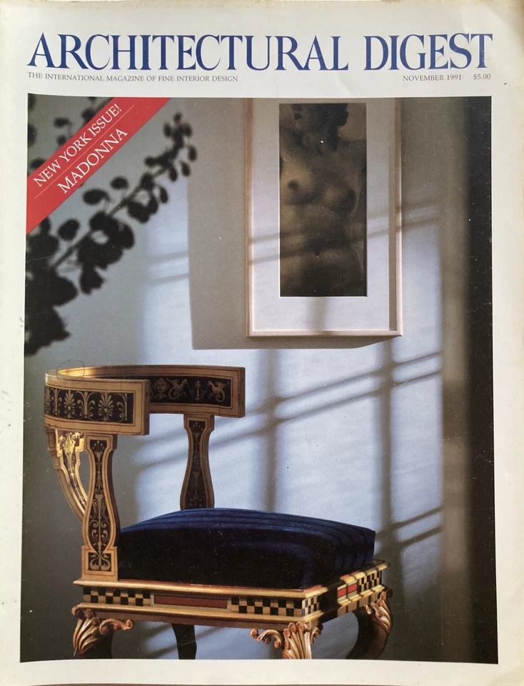 MADONNA / SPECIAL NEW YORK ISSUE November 1991 ARCHITECTURAL DIGEST Magazine - Image 1 of 1