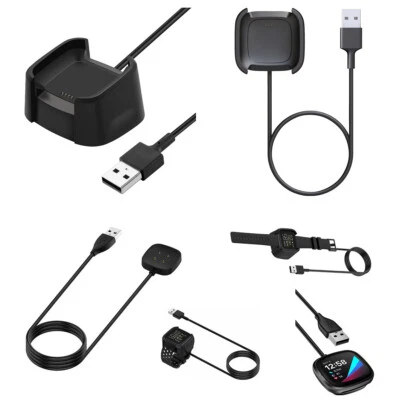 USB Charger Cable For Fitbit Versa lite Versa 2 3 4 Sense Sense 2 Fast Charging - image 1 of 4