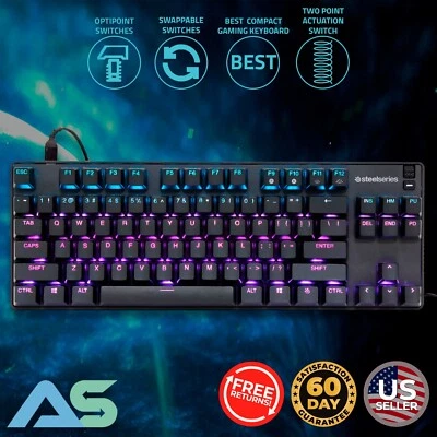 SteelSeries Apex 9 TKL Wired Gaming Mini RGB Keyboard Hotswap Optical Switches - Image 1 of 4