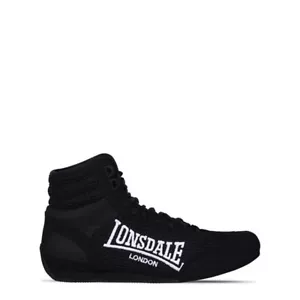 Lonsdale Contender Boxing Shoes Juniors Black Size UK 6 EUR 39 (Ref7) - Picture 1 of 4