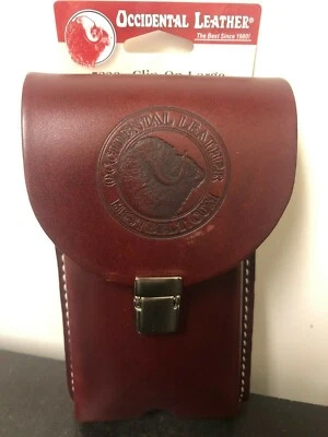 Occidental Leather 5328 Occidental Hand crafted Clip-On Leather Phone Holster