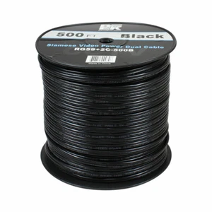500' ft RG59 CCTV Siamese Power Video Security Camera Cable Bulk Black - Picture 1 of 1
