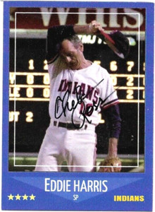 Chelcie Ross signed auto custom card Eddie Harris  Major League 4