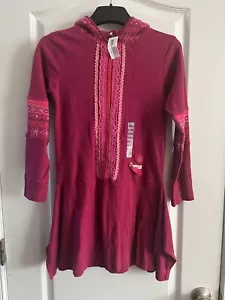 NWT Naartjie Kids Girls Size 10 Pink Long Sleeve Dress - Picture 1 of 7