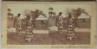 Indigènes À Dakar Sénégal Photo Stéréo Amateur Vintage Albumine Ca 1890