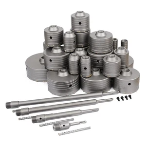 30-160mm SDS Plus Hammer Drills Wall Hole Saw Drill Bit set Cutter Tools - Picture 1 of 16
