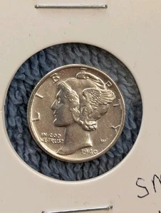 Moneda de diez centavos de mercurio de plata como nueva 1940-P sin circular - Imagen 1 de 12