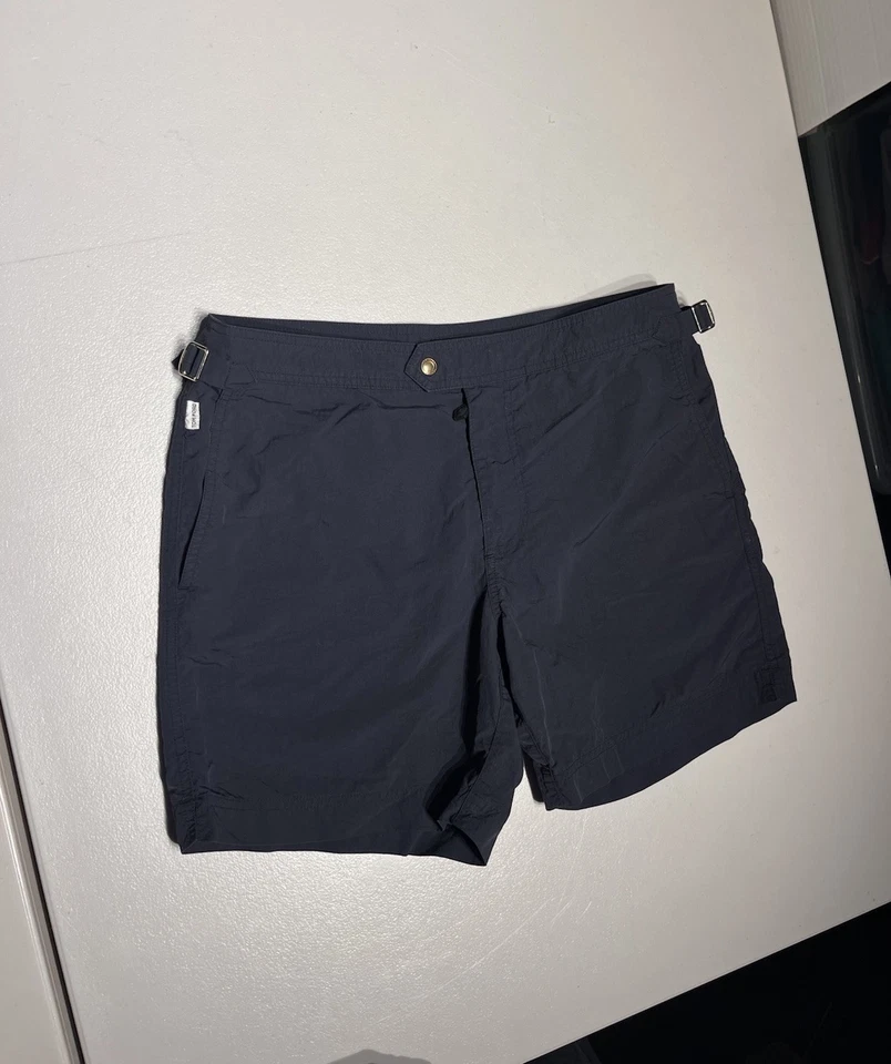 Tom Ford Shorts Men’s 48 Blue Buckle Swim Trunks Board Beach Casual Lined Italy - Image 1 of 4