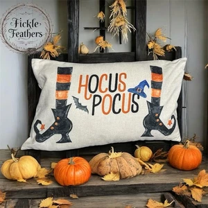 Hokuspokus 12”x18” Halloween Kissen Kürbis Herbst - Bild 1 von 4