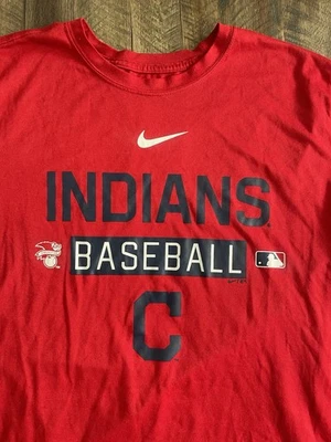 Cleveland Indians Nike Dri-Fit T-Shirt MLB Red Mens (Large) Guardians - Image 1 of 4