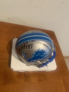 HOF Calvin Johnson Autographed Signed Detroit Lions Mini Helmet COA Megatron! - Picture 1 of 9