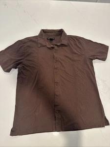 Structure Men’s Button Down Shirt Brown XL B19 - Picture 1 of 3