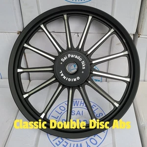 For Royal Enfield "Classic 350 500" Front & Rear 13 Spokes Alloy Wheel Rim Pair - Picture 1 of 1