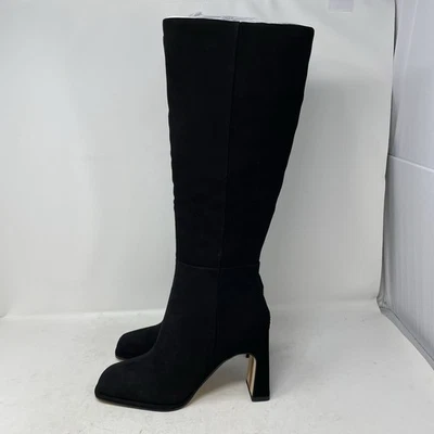 Sam Edelman Issabel Knee High Boots Black Suede Heeled Athletic Fit Women 7.5 M - Image 1 of 4