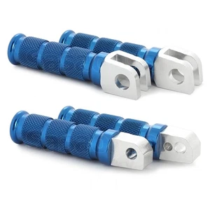 Blue Front + Rear CNC Billet Anodized Foot Pegs Motorcycle Rest for Suzuki GSXR - Picture 1 of 5