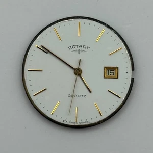 Rotary ETA ESA 955.412 Quartz Watch Movement Swiss Vintage Parts Repair - Picture 1 of 5