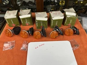NOS 5 LOT Vintage CLEARANCE LIGHTS Amber CAB LAMPS Truck Semi Travel Trailer - Bild 1 von 11