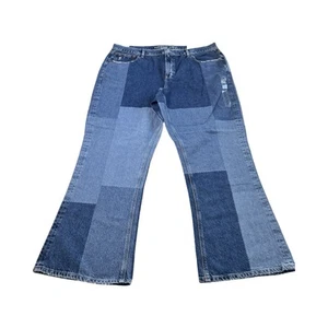 American Eagle Woman’s 20 35w 90’s Bootcut Mid Rise Patchwork Jeans Nwt - Picture 1 of 5