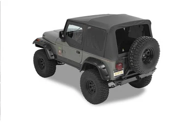 Bestop 54601-01 Supertop Black Squareback Soft Top for 88-95 Jeep Wrangler YJ - Изображение 1 из 4