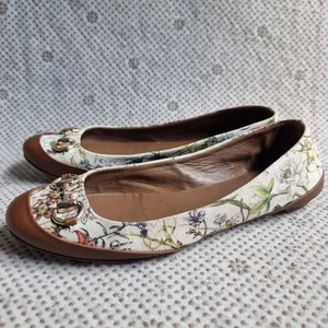 Gucci Horsebit Multicolour Floral Flats Eur 38 - Picture 1 of 19