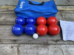 Juego de bolas de petanca vintage QUEST con Pallino, bolsa / bolas rojas y verdes 90 mm BOLAS - Imagen 1 de 10