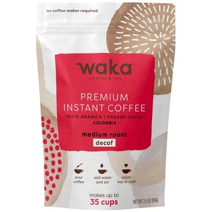 Café Instantáneo Waka, Tostado Medio Descafeinado - Grano Colombiano 100% Arábica... - Imagen 1 de 7