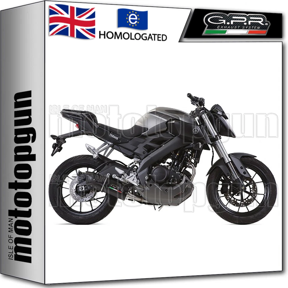 GPR EXHAUST HOM FURORE BLACK YAMAHA MT 125 2014 14 2015 15 2016 16 2017 17 - Image 1 of 3
