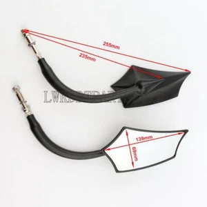 LWKDDT Black Motorcycle Mirrors fit for Harley-Davidson Night Rod Special VRSCDX - Foto 1 di 5