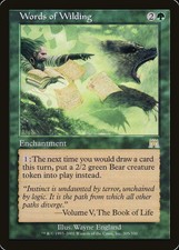 1 x MTG NM Words of Wilding Onslaught Rare