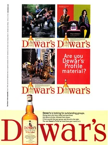 DEWAR'S WHISKY AD #18 RARE 2001 "DEWAR'S IS LOOKING FOR OUTSTANDING GROUPS" - Picture 1 of 2