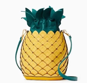 NUOVA borsa a tracolla Kate Spade Colada 3D ananas K7321 $428 edizione limitata - Foto 1 di 10