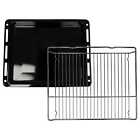 1x baking tray, 1x oven rack for Bosch HNG6764S6/18 HNG6764S6/91 Ovens