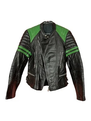Moto Cuir 70s 80s vintage rare leather racing jacket streetwear men's size M - Image 1 of 4