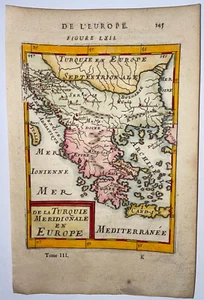 GREECE BALKANS 1683 ALAIN MANESSON MALLET ANTIQUE MAP FRENCH EDITION - Picture 1 of 3