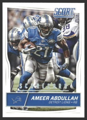 Ameer Abdullah #108 2016 Score Scorecard Detroit Lions - Image 1 of 2