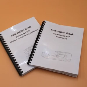 Combo 2 libri Janome Continental M17 istruzioni manuali cucito e ricamo - Foto 1 di 12