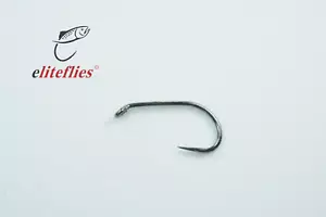 Elite Black Nickel Short Shank Special Barbless fly hook size 10 tying fishing - Picture 1 of 2