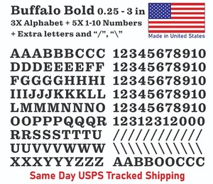 3XAlphabet & 0-10 Vinyl Decal Numbers - A-Z+0-10 Mailbox Address Decal Stickers - Picture 1 of 63
