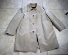 London Fog Men's Faux Fur Zip Out Lining Overcoat Trench Coat Tan Size 42 Short