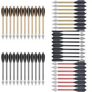 12Pcs Pistol Crossbow Bolts 6.5" Aluminium Arrows Broadhead Hunting mini Archery - Picture 1 of 18
