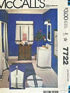 1980's VTG McCall's Bathroom Accessory Package Pattern 7722 UNCUT - Picture 1 of 2