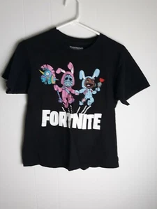 FortNite Bunny Brawler And Rabbit Raider Bunny Black Tshirt Boys size 10/12 - Picture 1 of 6