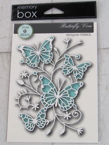 Memory Box, Craft Stencil, Butterfly Vine, 1 Stencil, 88524 - Picture 1 of 2