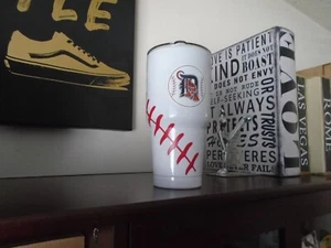 Tazza tazza acciaio inox bianca logo Detroit Tigers MLB con cannuccia e detergente 30 oz - Foto 1 di 2