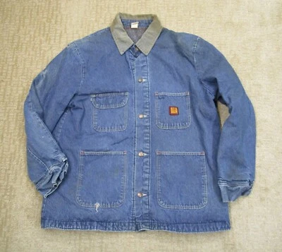 Chaqueta Denim Big Ben De Colección Hombres 46 Azul Tareas Granero Campo Abrigo Manta Forrada EE. UU. Foto 1 de 4