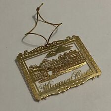 Miramont Castle Christmas Ornament | Gold Flashed Brass | Colorado | Preowned